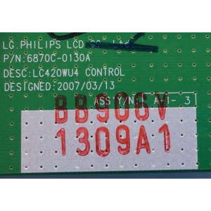 T-CON PARA TV LG / NUMERO DE PARTE 6871L-1309A / 6870C-0130A / 1309A / LC420WU4 / PANEL LC420WU4-SLA2 / MODELOS 42LB9DF-UA / 42LBX / 42LG50-UA	